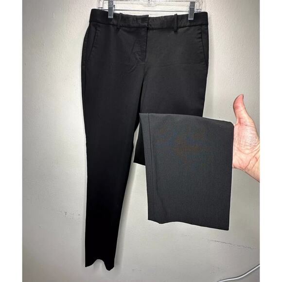 Theory Black The Testra 2B Straight Leg Wool Stretch Classic Crop Trousers 8 - Picture 5 of 15
